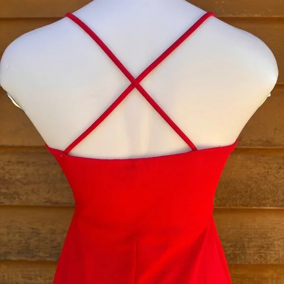 Wild Fable Apple Red Sleeveless Mini Dress With Crisscross Back Straps Size Smal - Picture 4 of 8